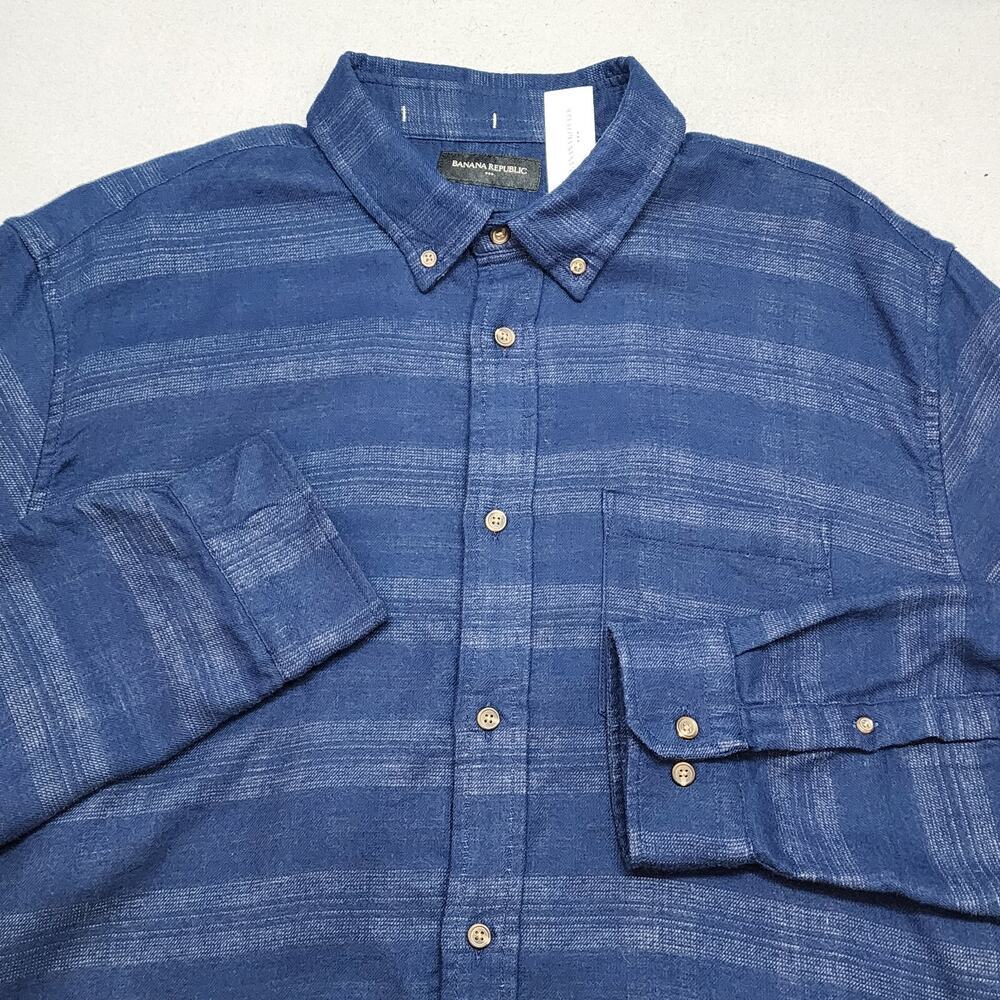 NWT BANANA REPUBLIC‎ MEN'S Untucked Flannel Shirt Size XXL